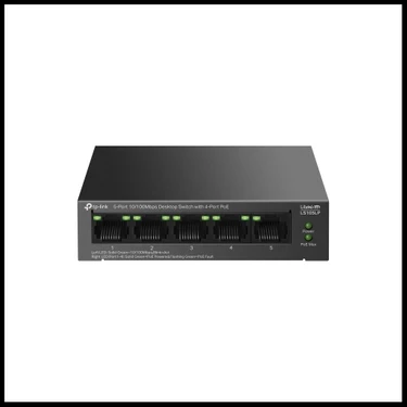 Tp-Lınk LS105LP, Green Tech, 5 Port, Megabit, 4 Port Poe, Metal Kasa, 41W, Yönetilemez, Masaüstü