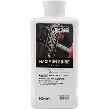 Valet Pro Maximum Shine Tyre Gel Lastik Parlatıcı Jel