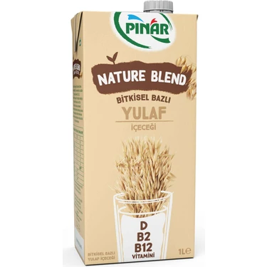 Pınar Nature Blend Bitkisel Bazlı Yulaf Içeceği 1 L Vegan Laktozsuz Ilave