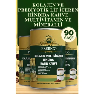 Prebico Prebiyotik Kolajenli Detoks Hindiba Kahvesi 30