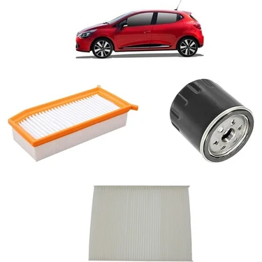 Renault Clio 4 3Lü Filtre Bakım Seti 1.5 Dci 2012-Sonrası