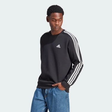 adidas 3-Stripes Fleece Erkek Sweatshirt