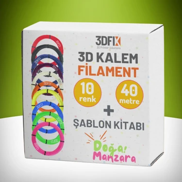 3DFIX 3D Kalem Filament + Doğa & Manzara Şablon