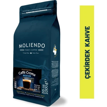 Moliendo Finest Coffee Moliendo Professional Caffe Crema Medium (Çekirdek Kahve) 1000