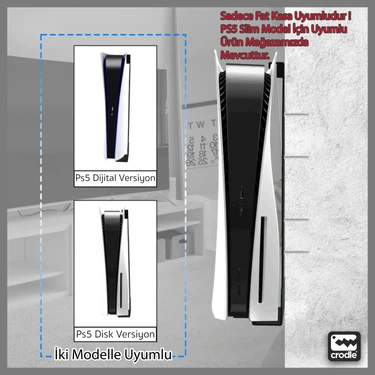 Crodle Ps5 Için Duvar Standı ve Masa Altı Montaj Standı Yerden Tasarruf Rahat Hava