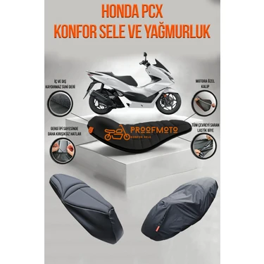 PROOFMOTO Honda Pcx Konfor Sele ve Yağmurluk