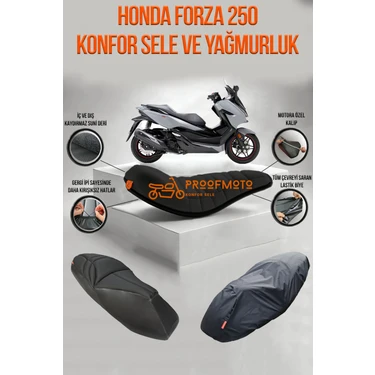 PROOFMOTO Honda Forza 250  Konfor Sele ve Yağmurluk