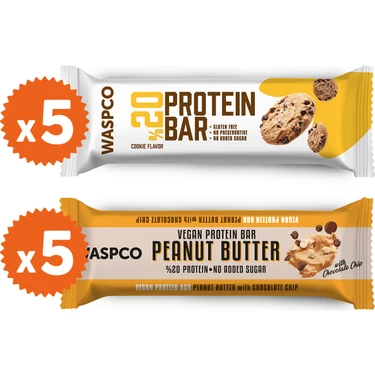 Protein Bar Best Seller Paket Kurabiye ve Fıstık Ezmeli 10 Adet (2