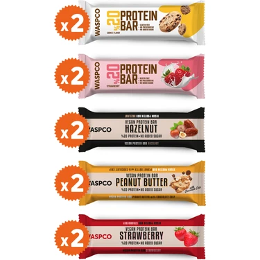 WaspCo Protein Bar  Karma Kutu 40g x 10 Adet (5