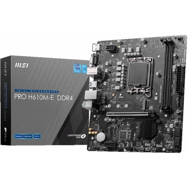 Msı Pro H610M-E 3200MHz DDR4 Soket 1700 M.2 HDMI VGA mATX