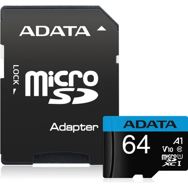 Adata 64GB Premier microSDXC Card with Adapter UHS-I Class10 V10 Hafıza