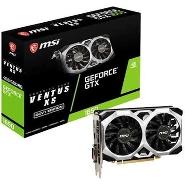 Msi GeForce GTX1650 DirectX 12 D6 VENTUS XS OCV1 4GB 128-Bit GDDR6 PCI E 3.0 x16 HDCP Ekran