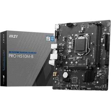 Msı Pro H510M-B 2933MHz DDR4 Soket 1200 M.2 HDMI VGA mATX 10.Nesil