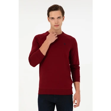 U.s. Polo Assn. Erkek Bordo Sweatshirt