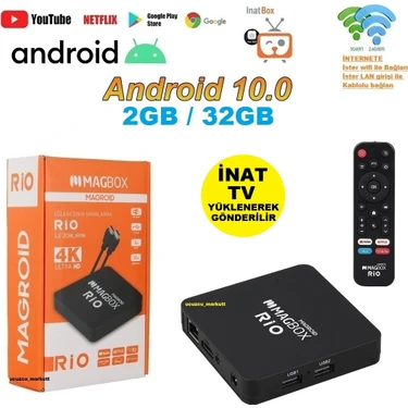 Ucuzcu Market Android Tv Box  2g Ram / 32GB Rom Android 10 (Inat Tv Yüklenerek