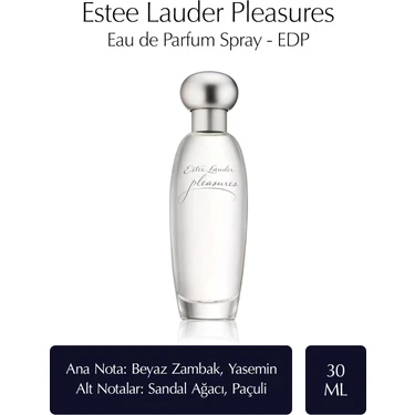 Estee Lauder Pleasures EDP Kadın Parfüm 30 ml (Zambak, şakayık,