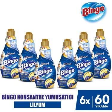 Bingo Soft Konsantre Çamaşır Yumuşatıcısı Lilyum 1440 ml X 6