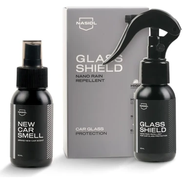 Nasiol Glasshield Nano Yağmur Kaydırıcı ve New Car Smell Araç Kokusu 2'li Set-Avantajlı