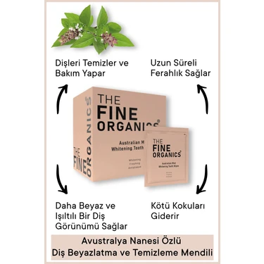 The Fine Organics Avustralya Nanesi Özlü Diş Temizleme Ve Beyazlatma