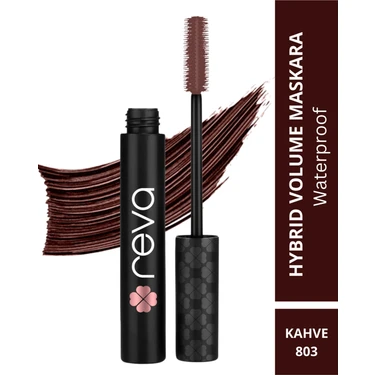 Reva Hacim Veren Hibrit Maskara - Hybrid Volume Mascara Brown - No: 803 - Vegan & Temiz