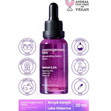 Cosmogenesis Labs Retinol Serum 30ML Leke  & Pürüzsüz Esnek