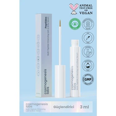 Cosmogenesis Labs Kaş & Kirpik Şekillendiren Güçlendiren Besleyici Serum 3ml Sıkı Dolgun Yoğun ve