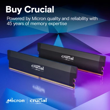 Crucial Pro Oc 32GB Kit (2X16GB) Ddr5 6400 Udımm Masaüstü Pc Fiyatı