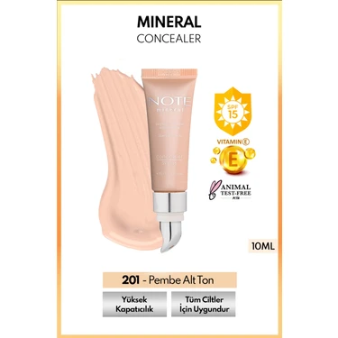 Mineral Concealer Spf 15 Yoğun Kapatıcı Metal Başlıklı Göz Altı Kapatıcısı - 201