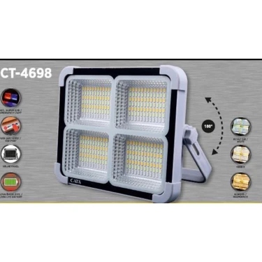 Cata CT-4698 Miami Güneş Enerjili Solar 200 W LED Projektör - 6400K + 4000K + 3200K Çakar