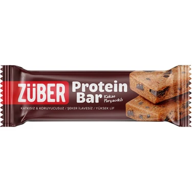 Züber Protein Bar Kakao Parçacıklı 35g x 12