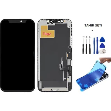 iPhone 12 Lcd Ekran Dokunmatik Orijinal Kalite ( JK MARKA ) + TAMİR SETİ + TOZ