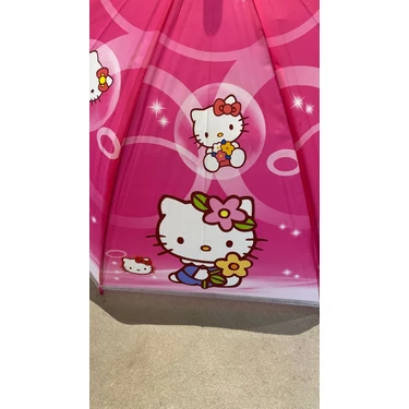 Magicway Çocuk Şemsiyesi Hello Kitty Resimli Süper Kalite 8 Telli