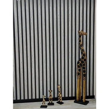 Duvar Paneli Görünümlü Gri Siyah 3D Duvar Kağıdı En: 53CM Boy 10