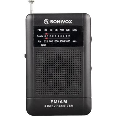 Sonıvox VS-R115 Siyah Renk Cep Tipi Analog Fm