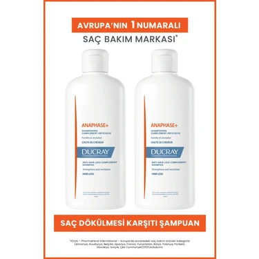 Ducray Anaphase+ Saç Dökülmelerine Karşı Bakım Şampuanı 2 x 400