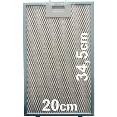 Silverline 3420 Davlumbaz Aspiratör Alüminyum Yağ Süzgeç Tel Kaset Filtre 200X345