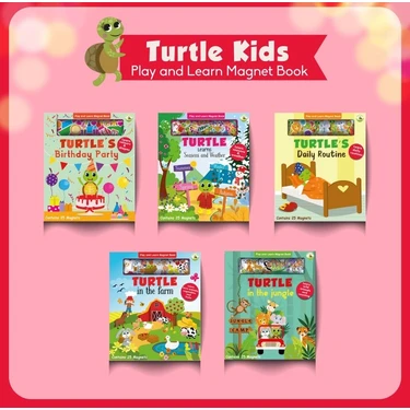 Turtle Kids Listen And Learn Magnet Book Serisi Daily Routine - In The Jungle - In The Farm -