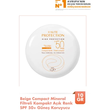 Avene Beige Compact Mineral Filtreli Açık Renkli SPF 50+ Cilt Tonu Eşitleyici Açık Renk Güneş Kremi