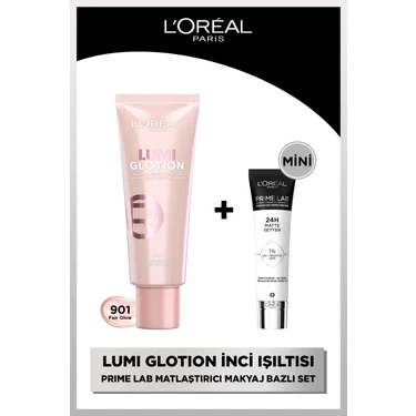 L'oréal Paris Glotion All-In-One Doğal Işıltı 901 - Fair Glow 40 Ml + Prime Lab Matte