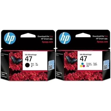 Hp 47 6ZD21AE 6ZD61AE Siyah ve Renkli 2 Li Paket