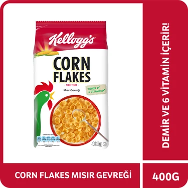 Kellogg's Corn Flakes Çıtır Altın Renginde Kahvaltılık Mısır Gevreği 400