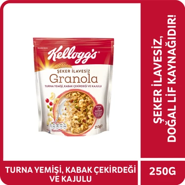 Kellogg's Şeker İlavesiz Granola Kajulu, Kabak Çekirdekli ve Turna Yemişli 250