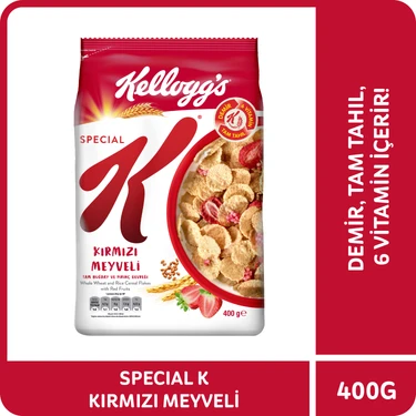 Kellogg's Special K Kırmızı Meyveli Tam Buğday ve Pirinç Gevreği 400