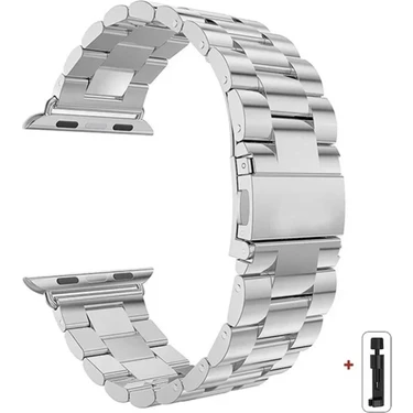 Alstrap Apple Watch Seri 6 7 8 9 10 Se Ultra Uyumlu 44 45 46 49MM Paslanmaz Çelik Kordon