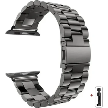 Alstrap Apple Watch Seri 6 7 8 9 10 Se Ultra Uyumlu 44 45 46 49MM Paslanmaz Çelik Kordon