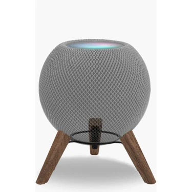 Homepod Mini Yükseltici Stand - Premium Metal Ahşap Ayaklı Homepod Mini