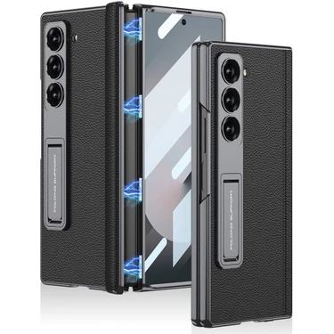 Alan Tech ​galaxy Z Fold 6 Kılıf Deri Standlı Zore Kıpta Premium