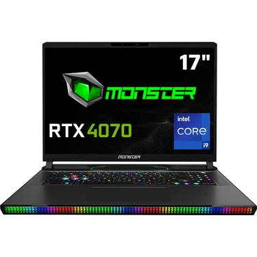 Monster Semruk S7 V9.2 Intel Core i9 13950HX 32 GB RAM 1 TB SSD 8 GB RTX 4070 FreeDOS 17" QHD+ 240