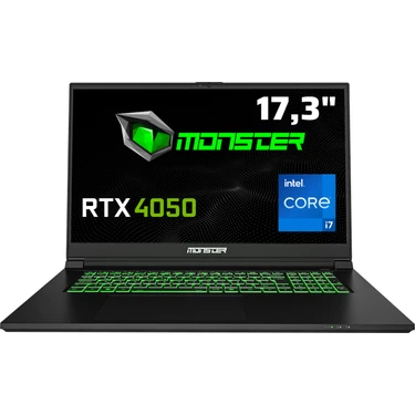 Monster Abra A7 V15.2.1 Intel Core I7 12700H 16 GB Ram 1 Tb SSD 6 GB Rtx 4050 Windows 11 17,3" Fhd