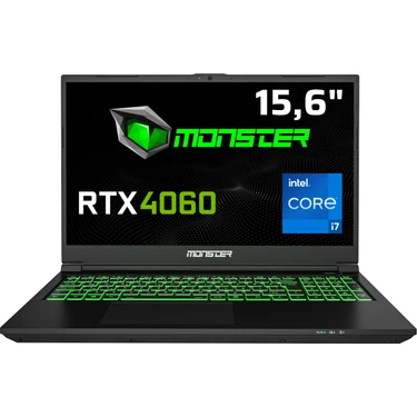 Monster Tulpar T5 V23.4.4 Intel Core I7 12700H 16 GB Ram 1 Tb SSD 8 GB Rtx 4060 Freedos 15,6" Fhd